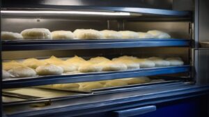 冷凍食品在工業冷凍庫中等待 FDA 查驗