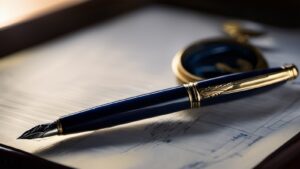 Importer of Record 簽署海關申報文件，背景為貨櫃船